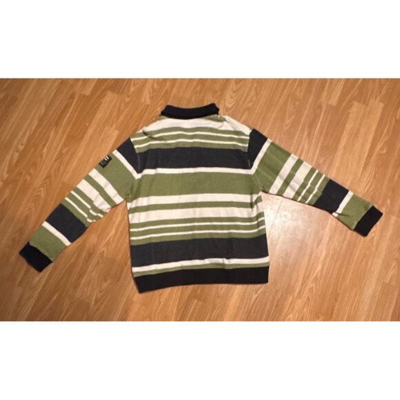 Engbers Sweater Mens XL Striped Half Zip Green Black Tierra Del Fuego Argentina - Picture 8 of 9